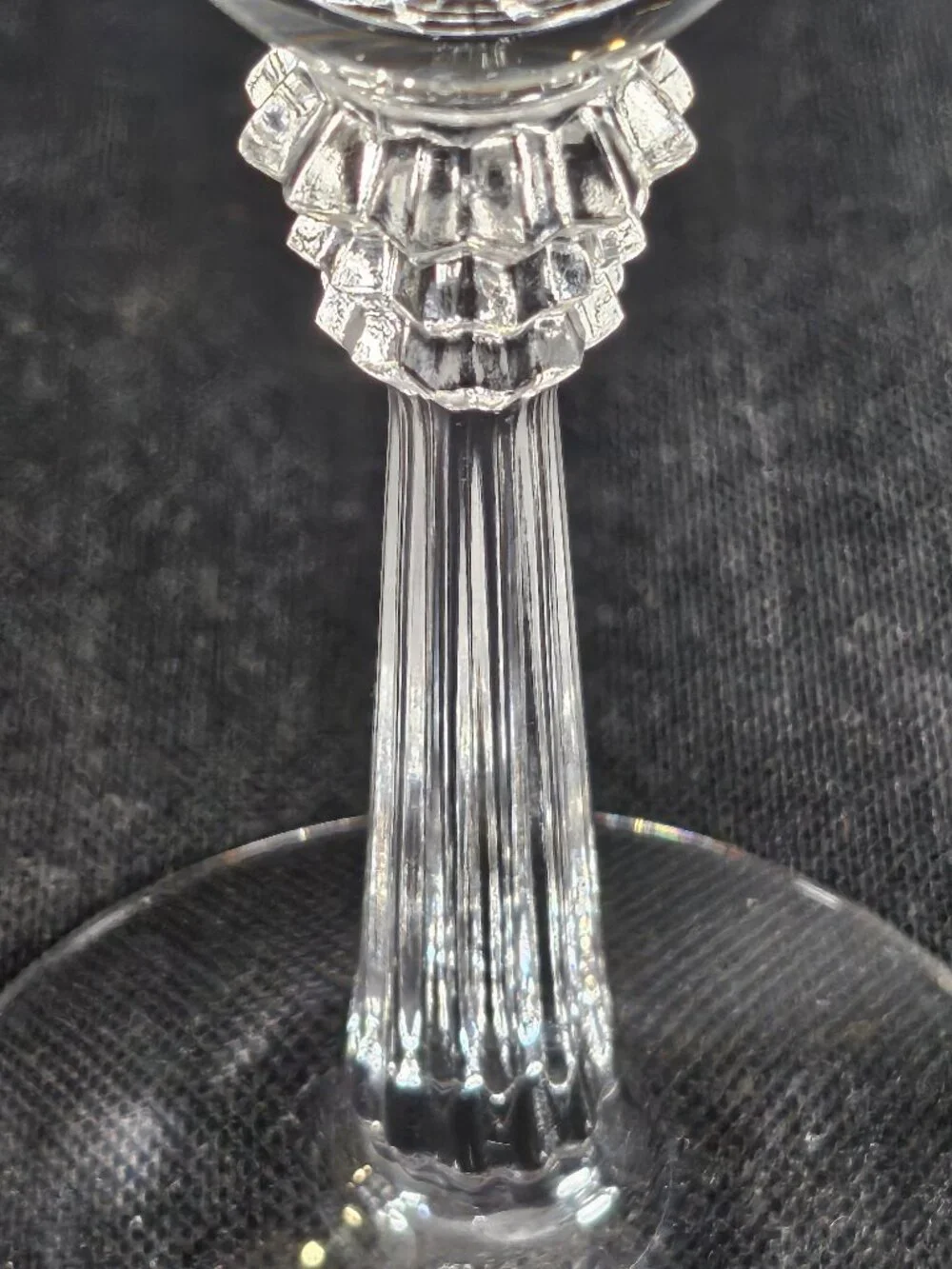 Two Vintage Fostoria Cynthia Claret Wine Glasses Elegant Cut Crystal Stemware
